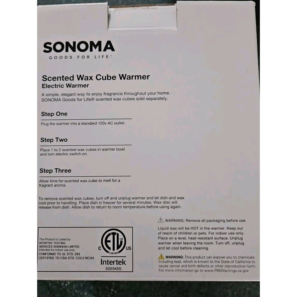 Sonoma Gray Medallion Electric Scented Wax Cube Warmer NEW - Picture 2 of 6
